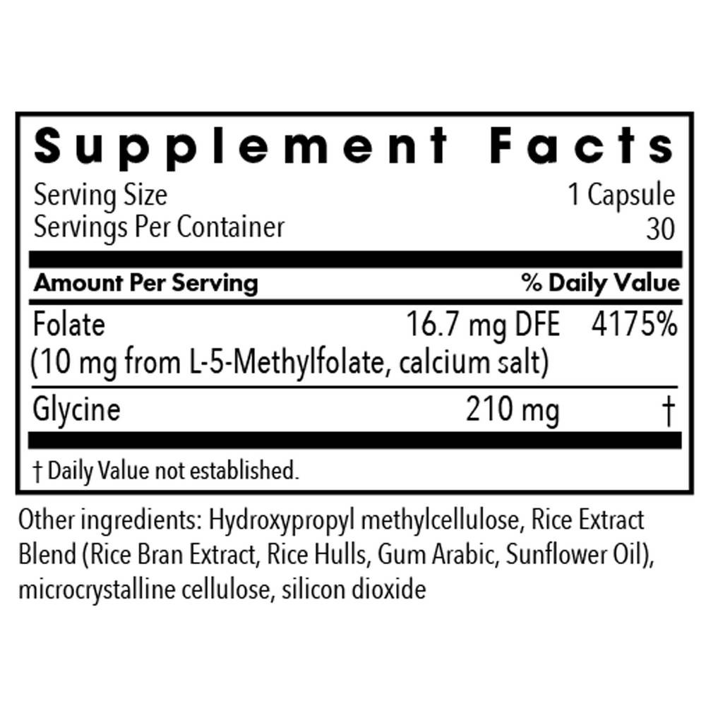 MethylPro L-Methylfolate 10 mg - 30 Capsules