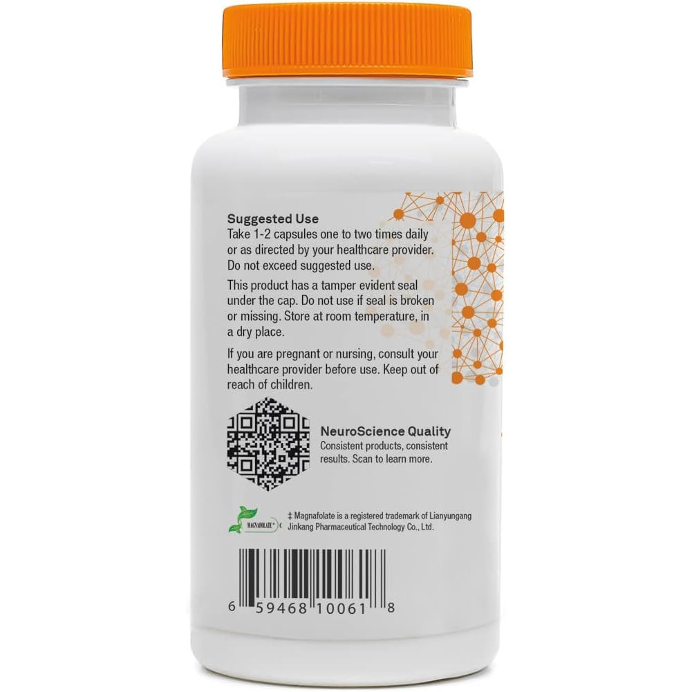 Side of NeuroScience Balance D bottle with suggested use