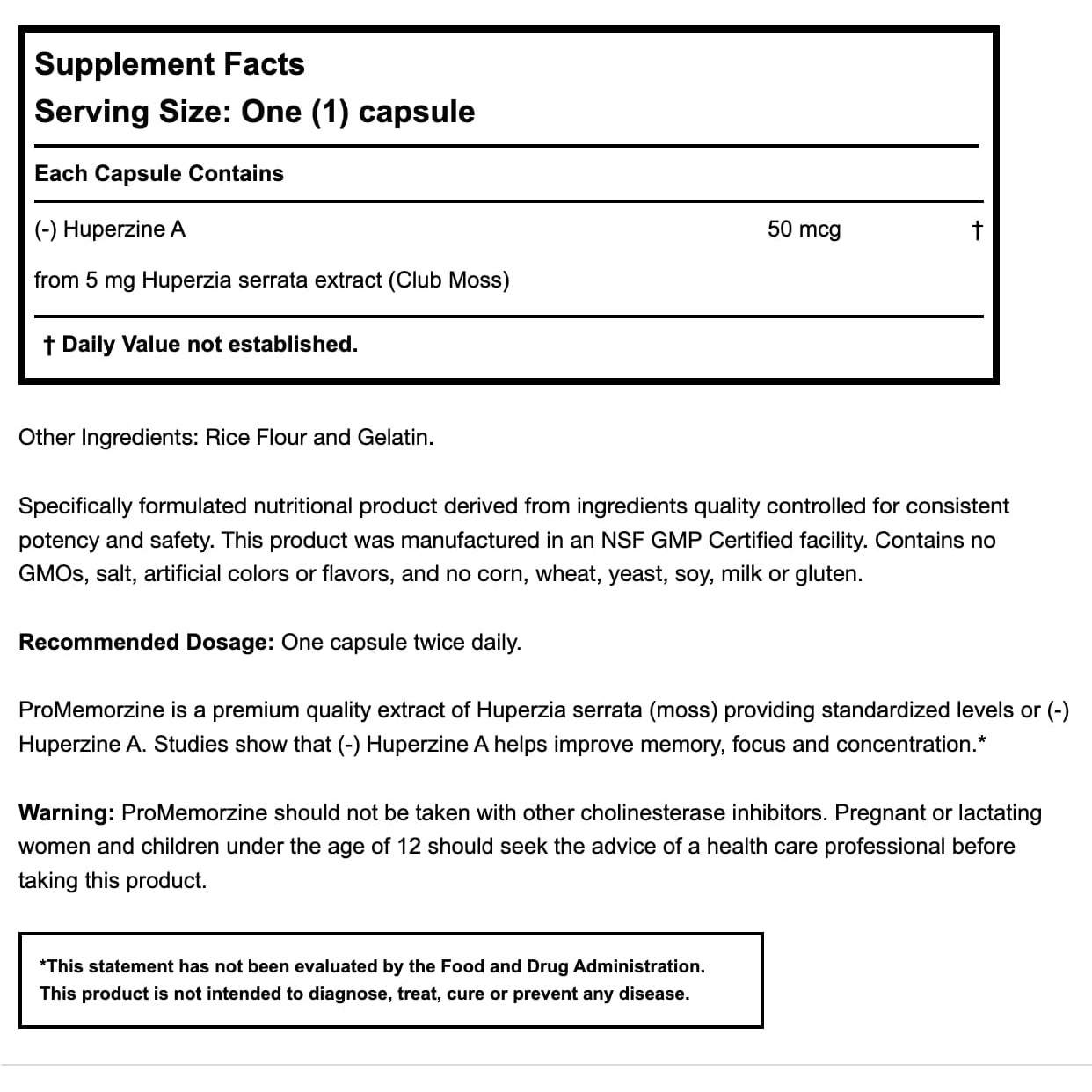 Progena ProMemorzine - 60 Capsules