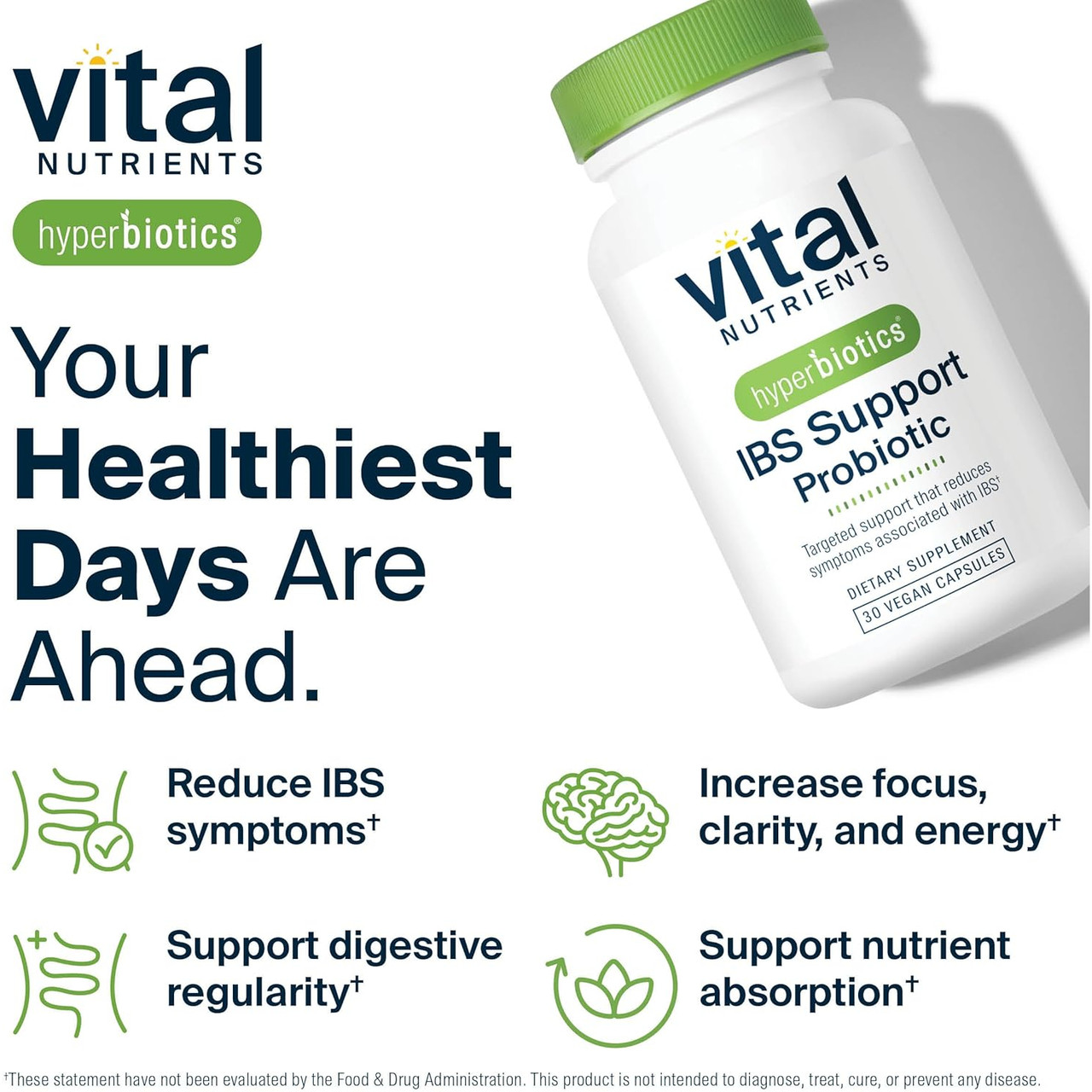 Vital Nutrients Hyperbiotics IBS Support Probiotic - 30 Capsules