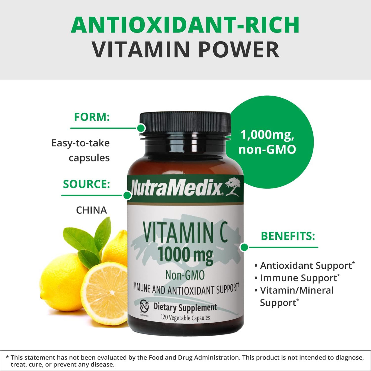 NutraMedix Vitamin C - 120 Capsules