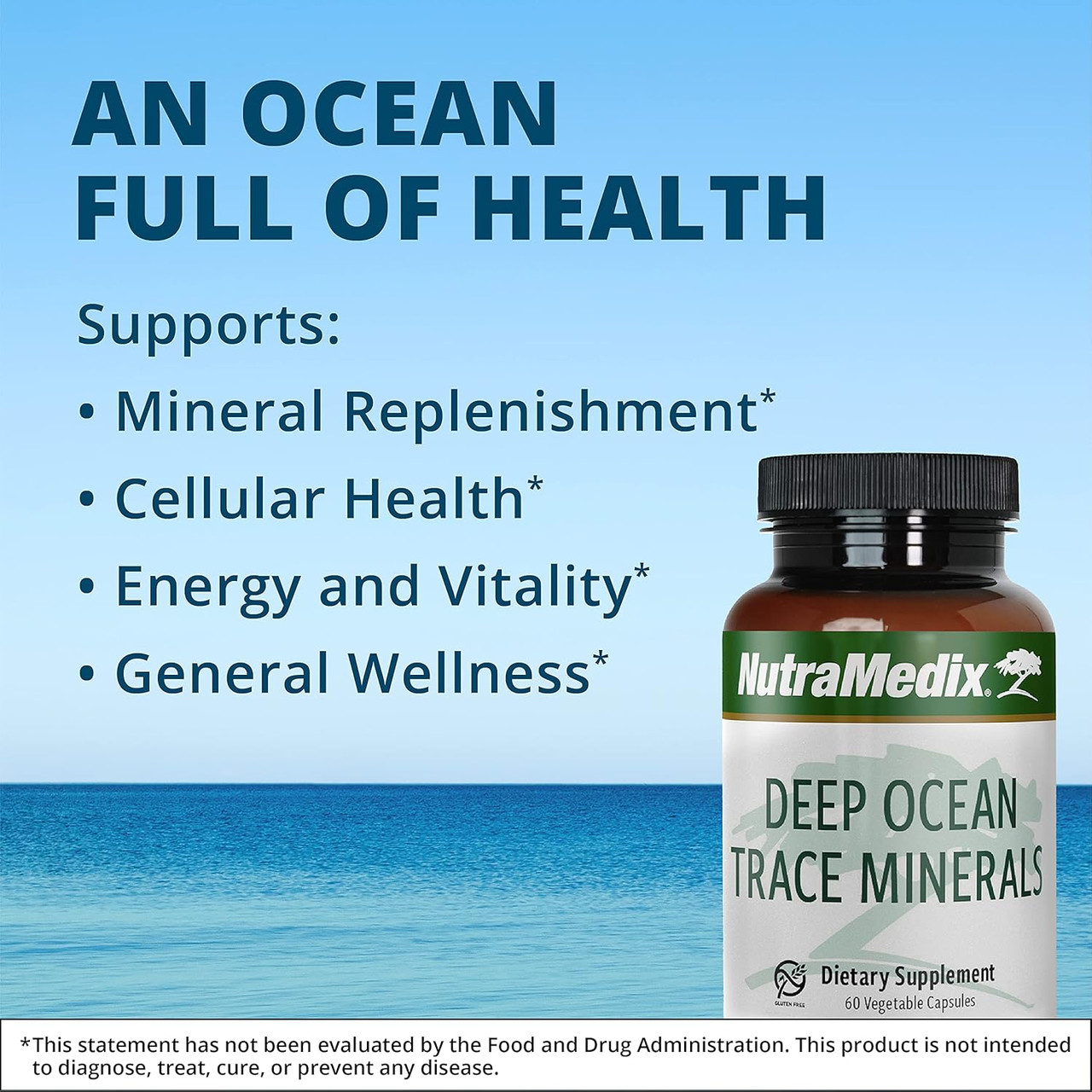 NutraMedix Deep Ocean Trace Minerals - 60 Capsules