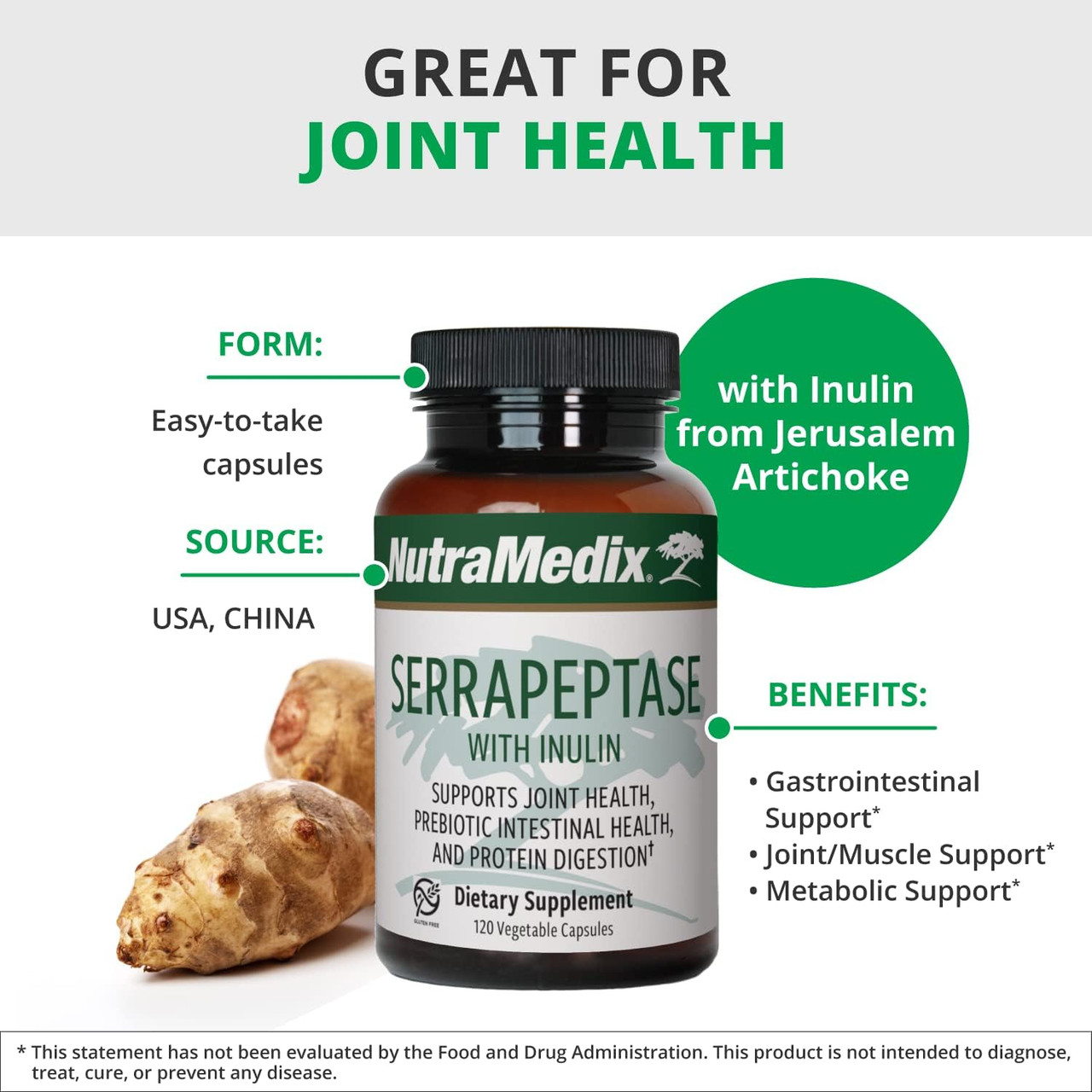 NutraMedix Serrapeptase - 120 Capsules