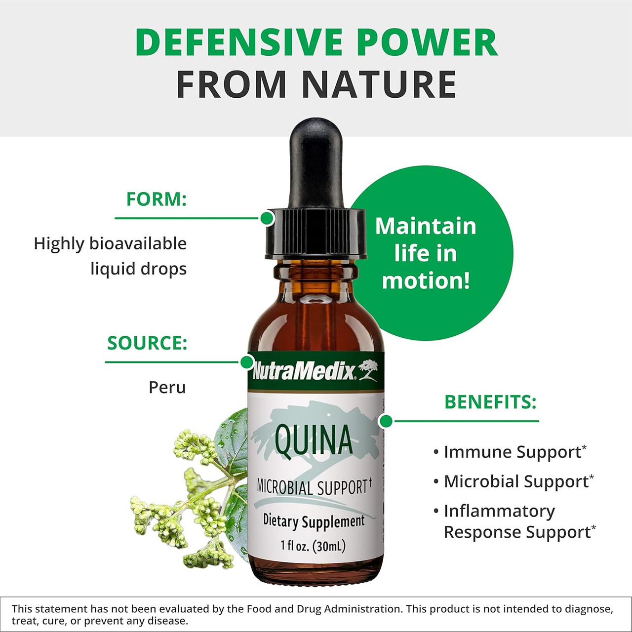 NutraMedix Quina Microbial Defense - 30 Milliliters