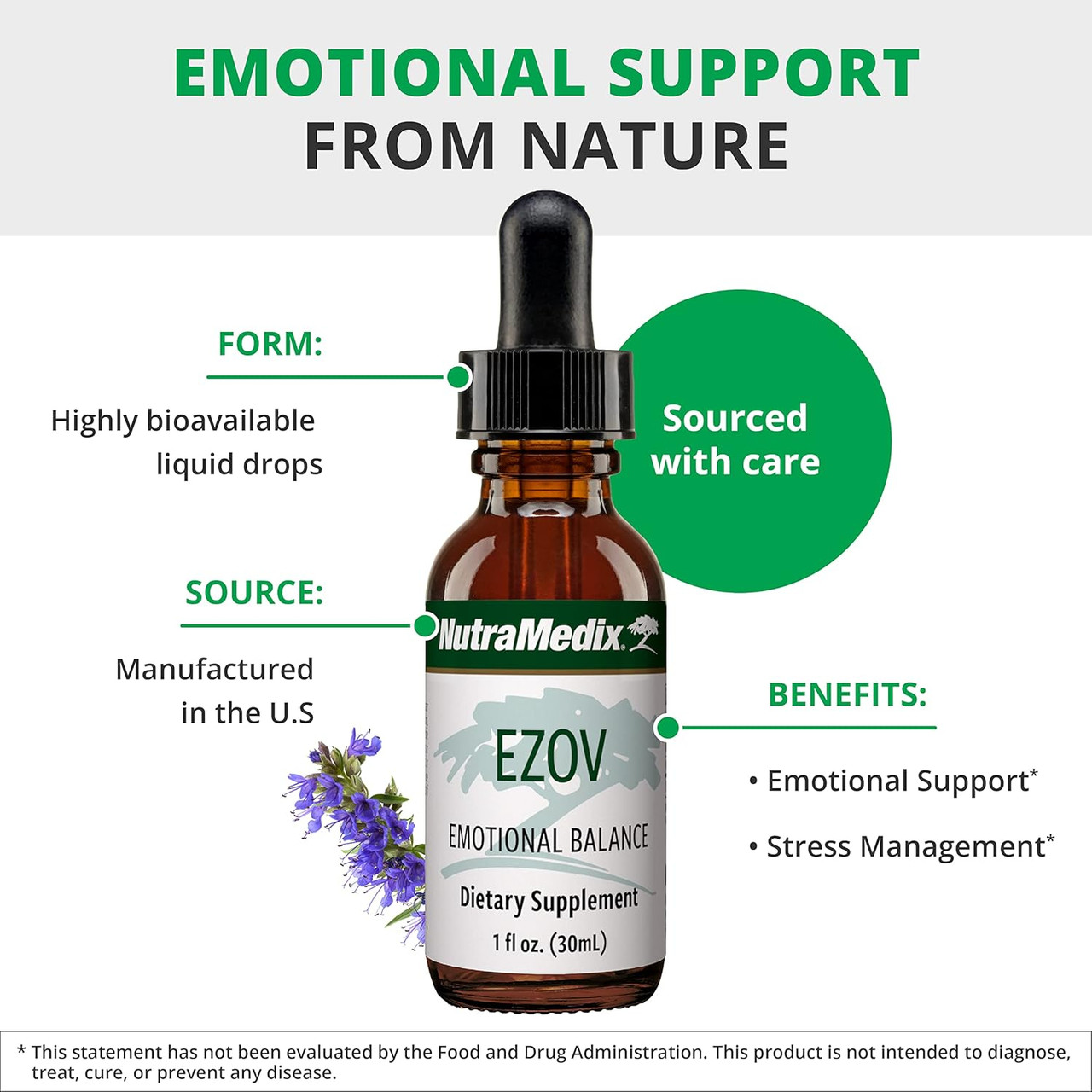 NutraMedix EZOV Emotional Balance - 30 Milliliters