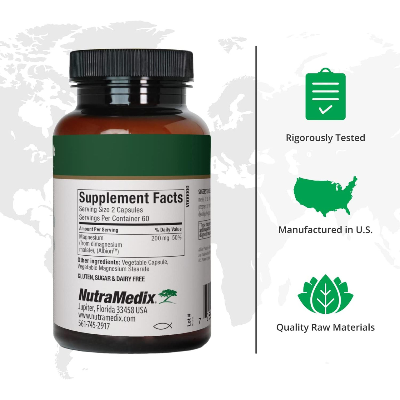 NutraMedix Magnesium Malate Cellular Support - 120 Capsules