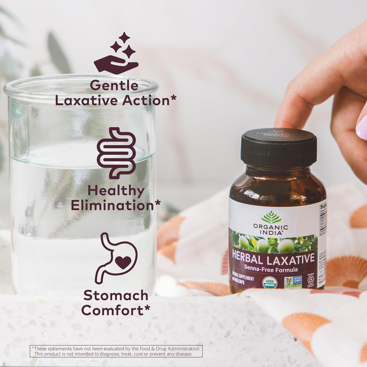 Organic India Herbal Laxative - 60 Capsules