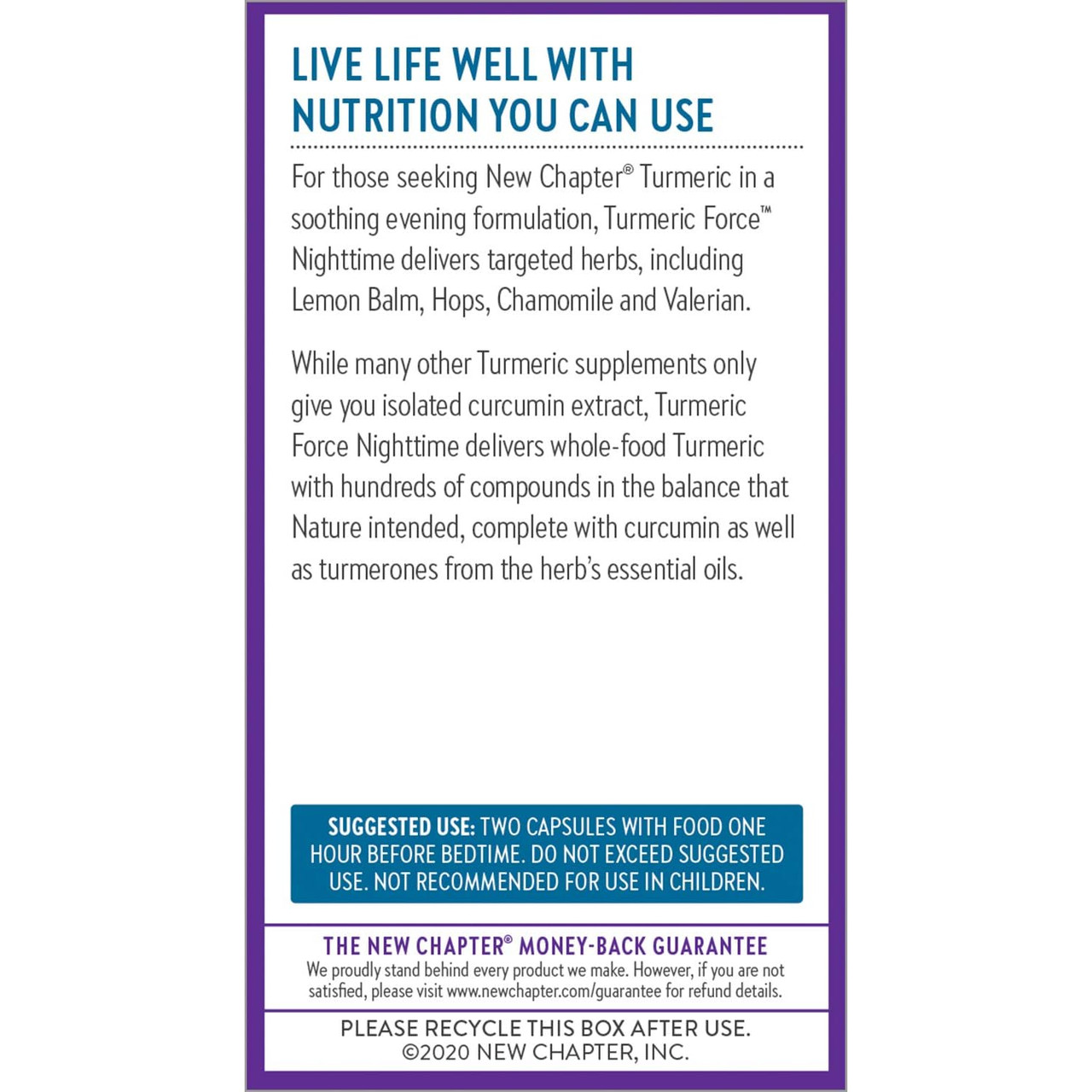 New Chapter Turmeric Force Nighttime - 60 Capsules