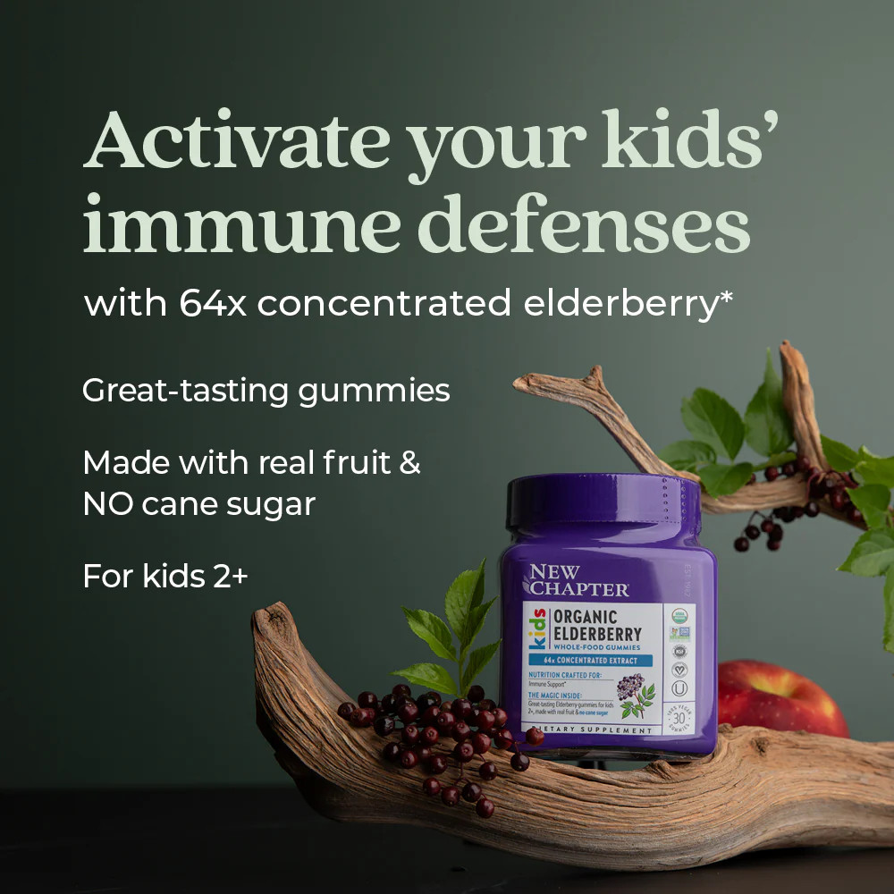 New Chapter Kids Organic Elderberry Gummies - 30 Gummies