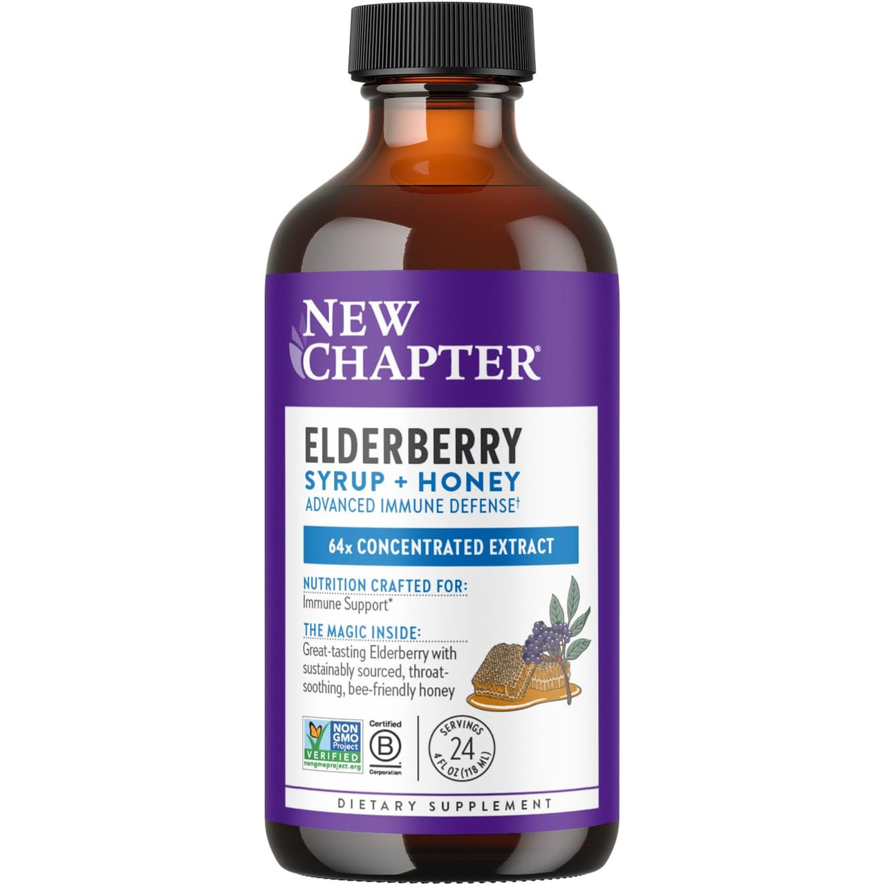 New Chapter Elderberry Syrup - 118 Milliliters NWCH02733 35.99