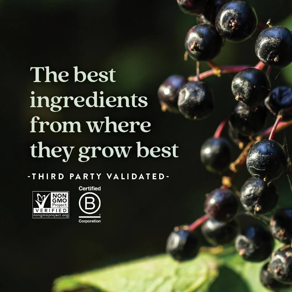 Green leaves, the best ingredients from where they grow best, third party validated logos