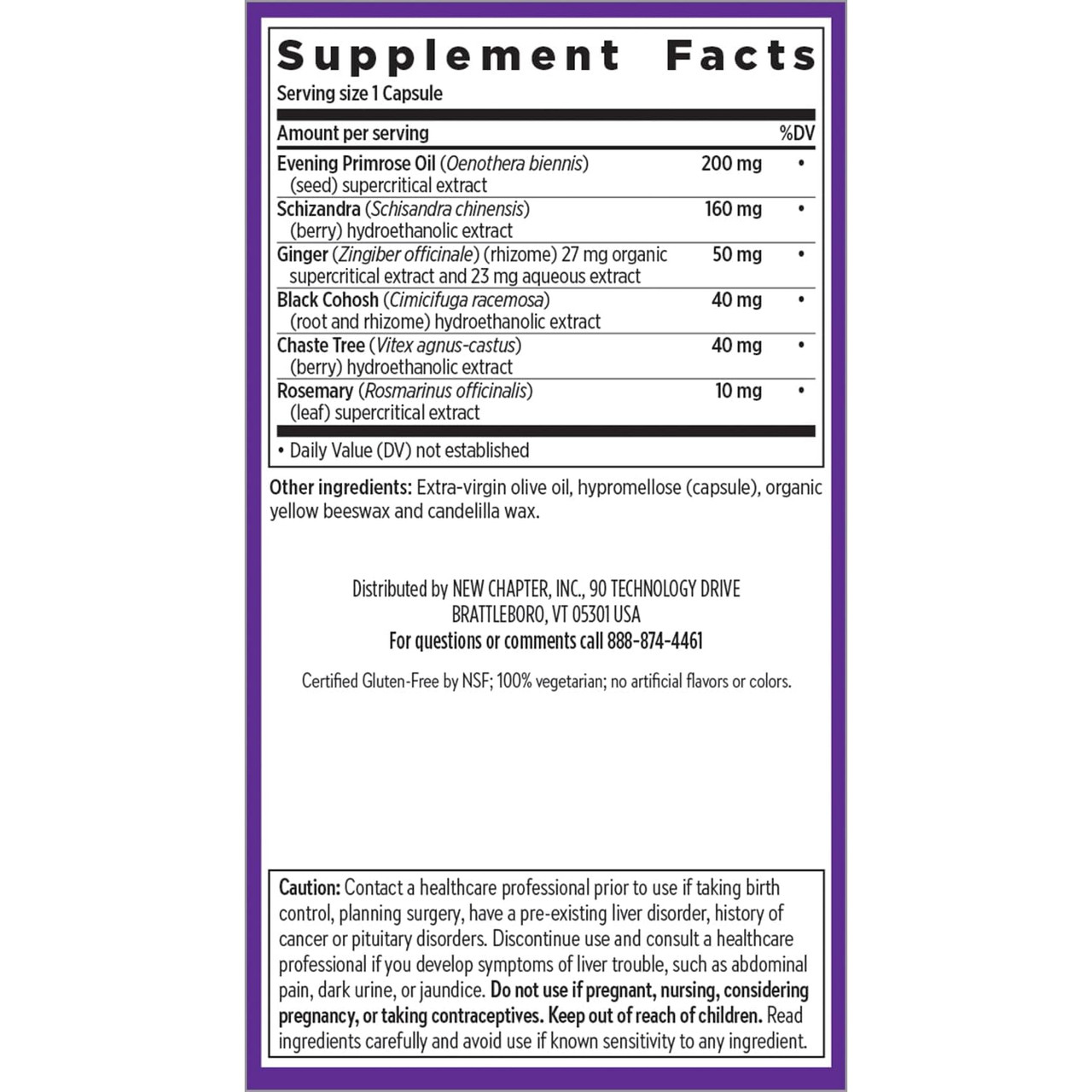 Estrotone supplement facts panel