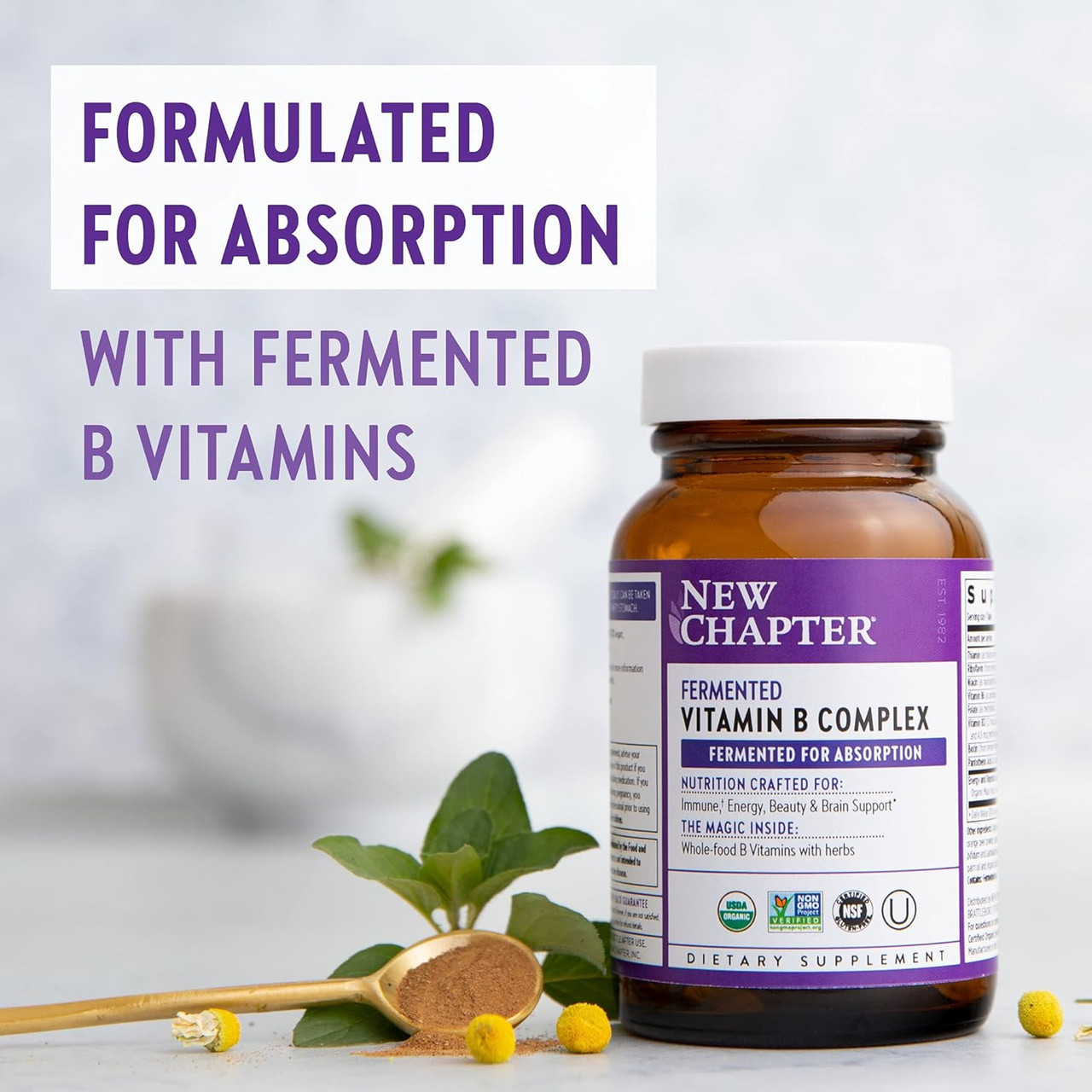 New Chapter Fermented Vitamin B Complex - 30 Tablets