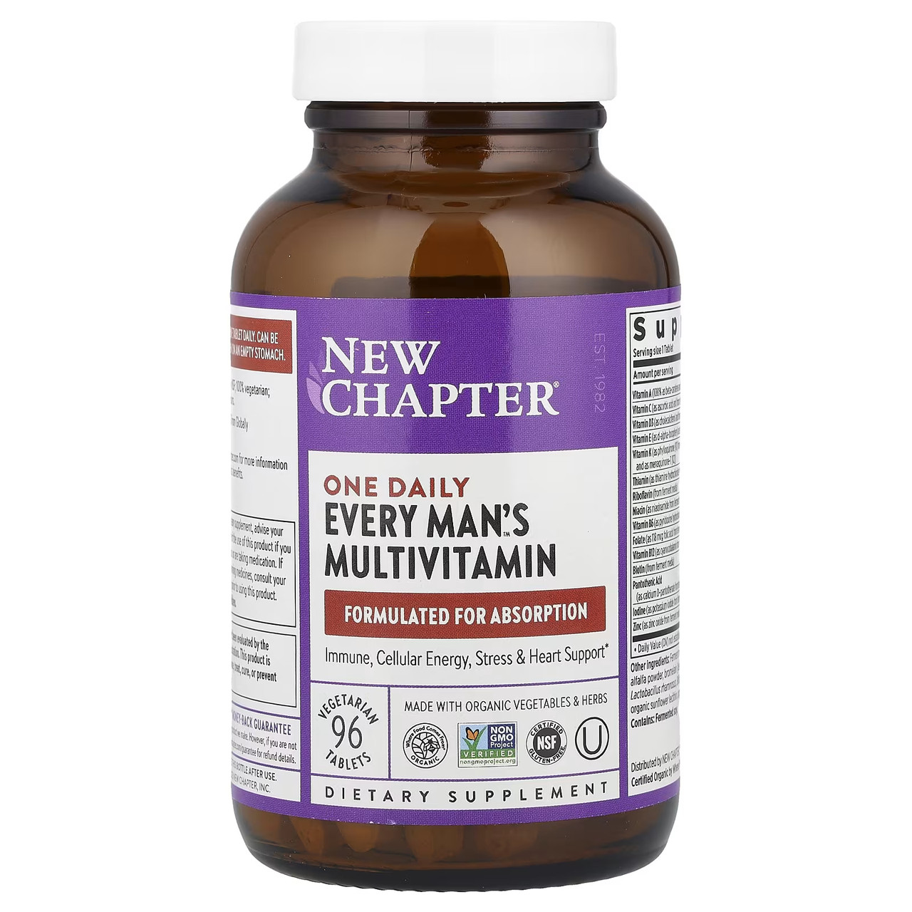 New Chapter One Daily Every Man's Multivitamin 96 tablet bottle