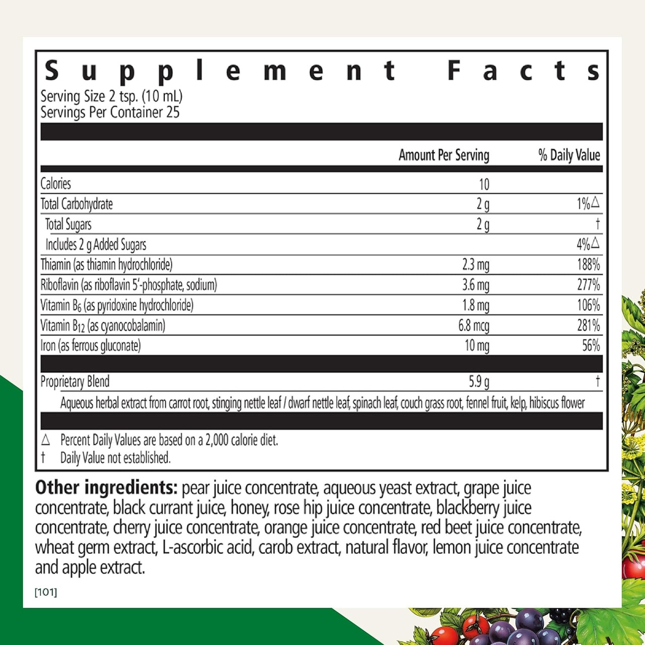 Floradix Iron + Herbs Liquid Iron and Vitamin