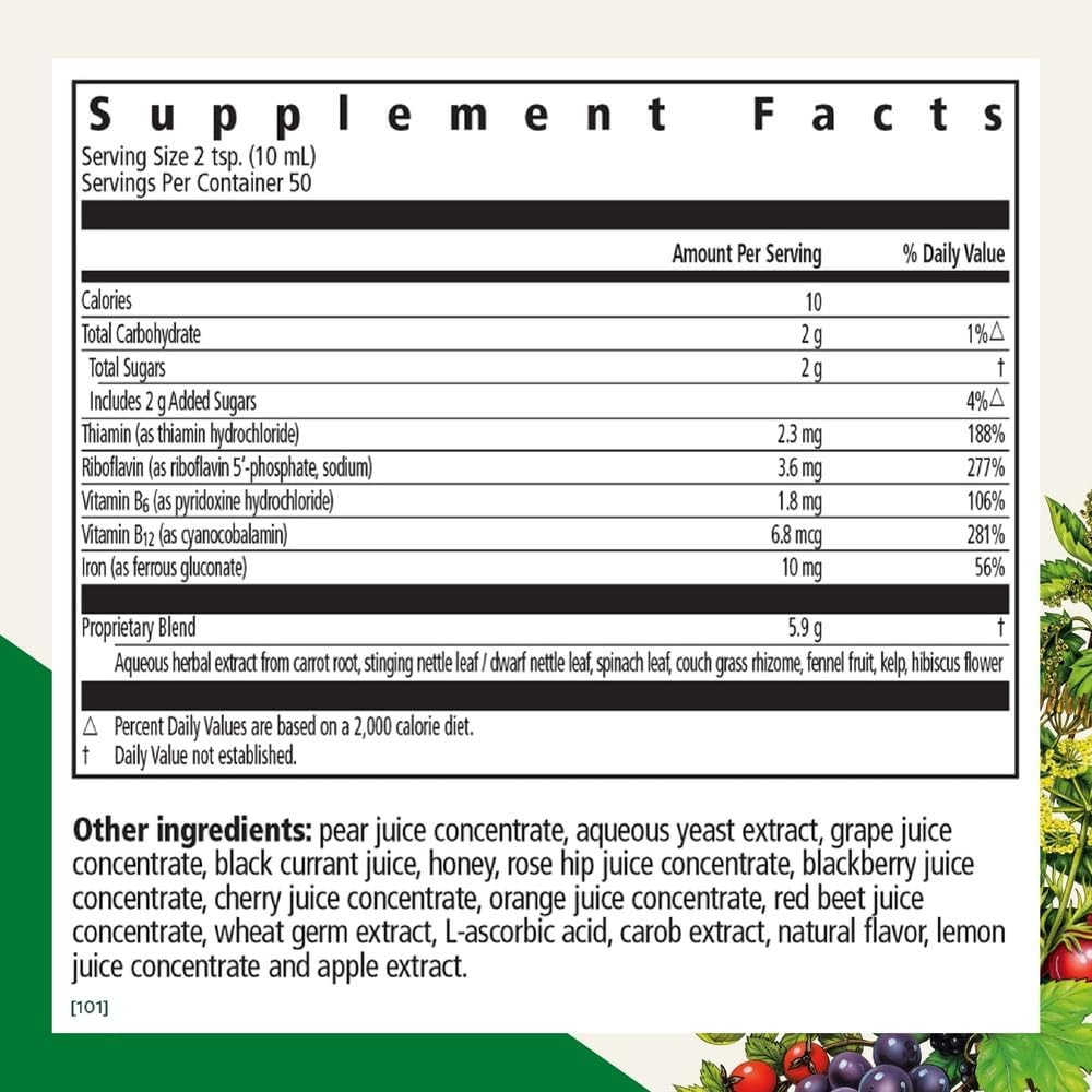 Floradix Iron + Herbs Liquid Iron and Vitamin