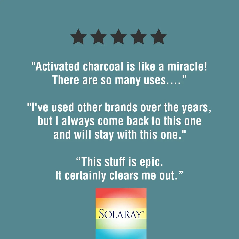 Solaray Activated Charcoal 280mg - 90 Capsules