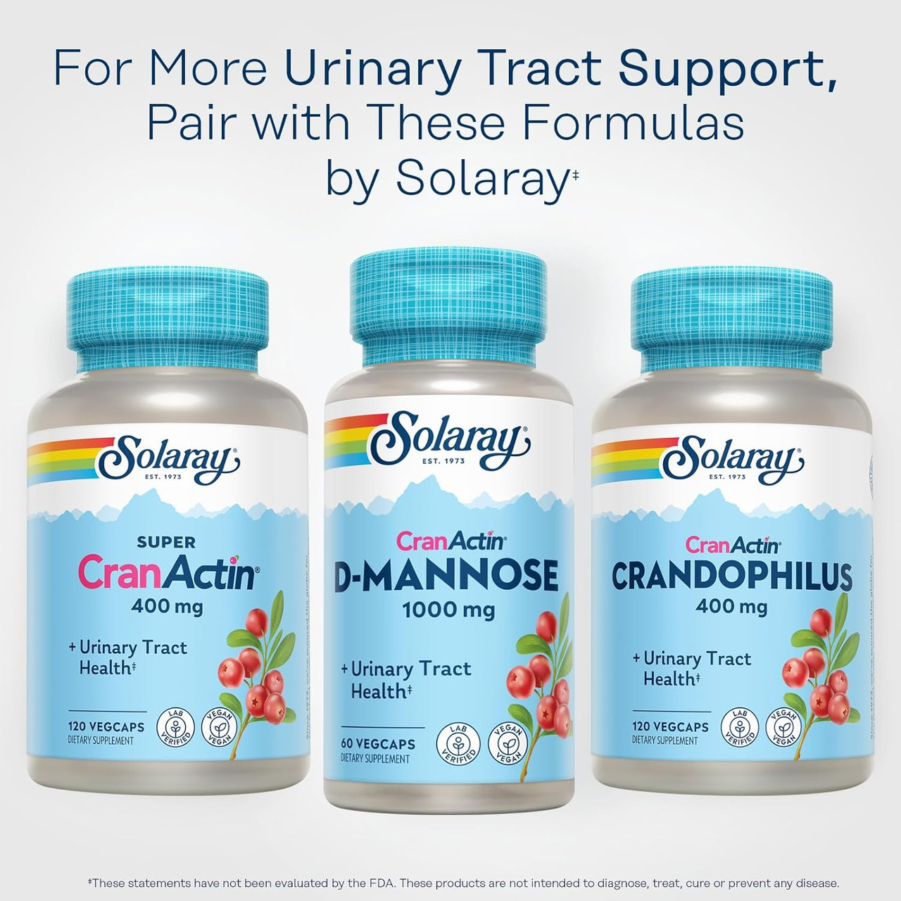 Solaray D-Mannose with CranActin Cranberry Extract - 60 Capsules