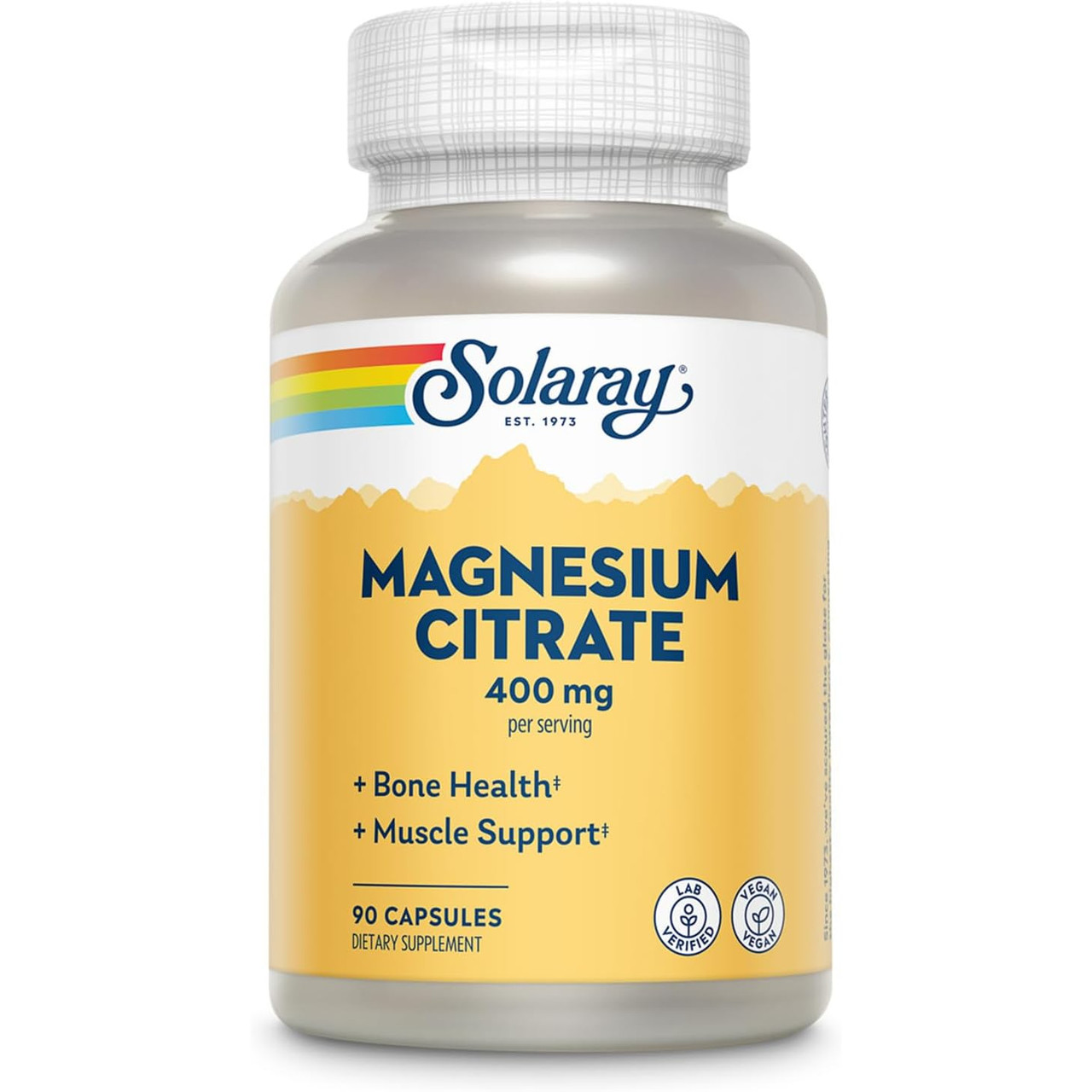 Solaray Magnesium Citrate - 90 Capsules SLRY63019 14.99