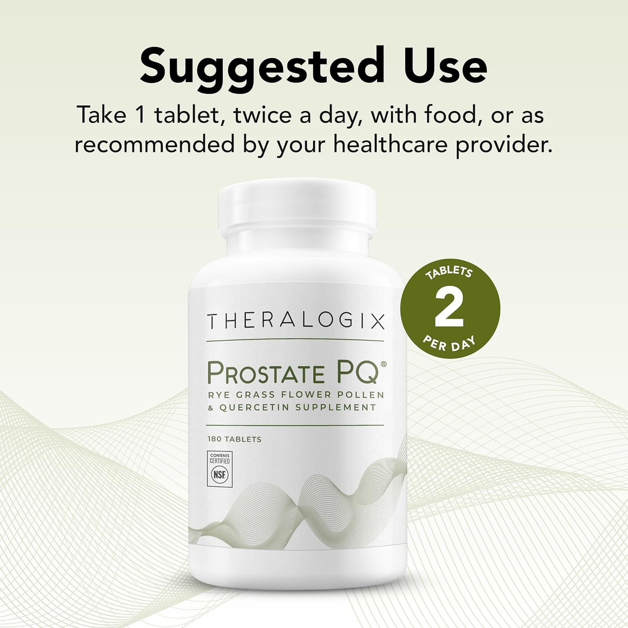 Theralogix Prostate PQ Pollen Extract Supplement - 90 Day Supply - 180 Tablets