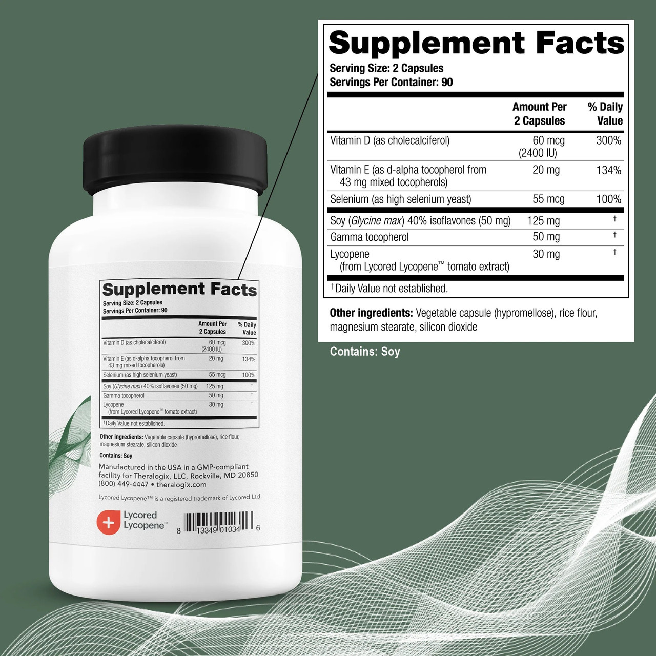 Theralogix Prostate 2.4 Nutritional Supplement - 90 Day Supply - 180 Capsules