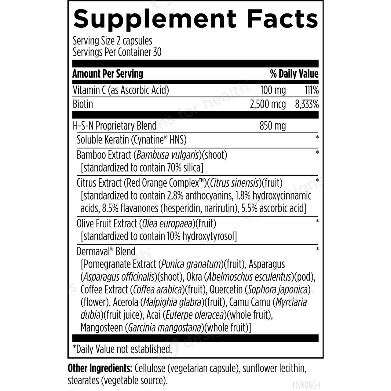 Designs for Health H-S-N Radiance - 60 Capsules