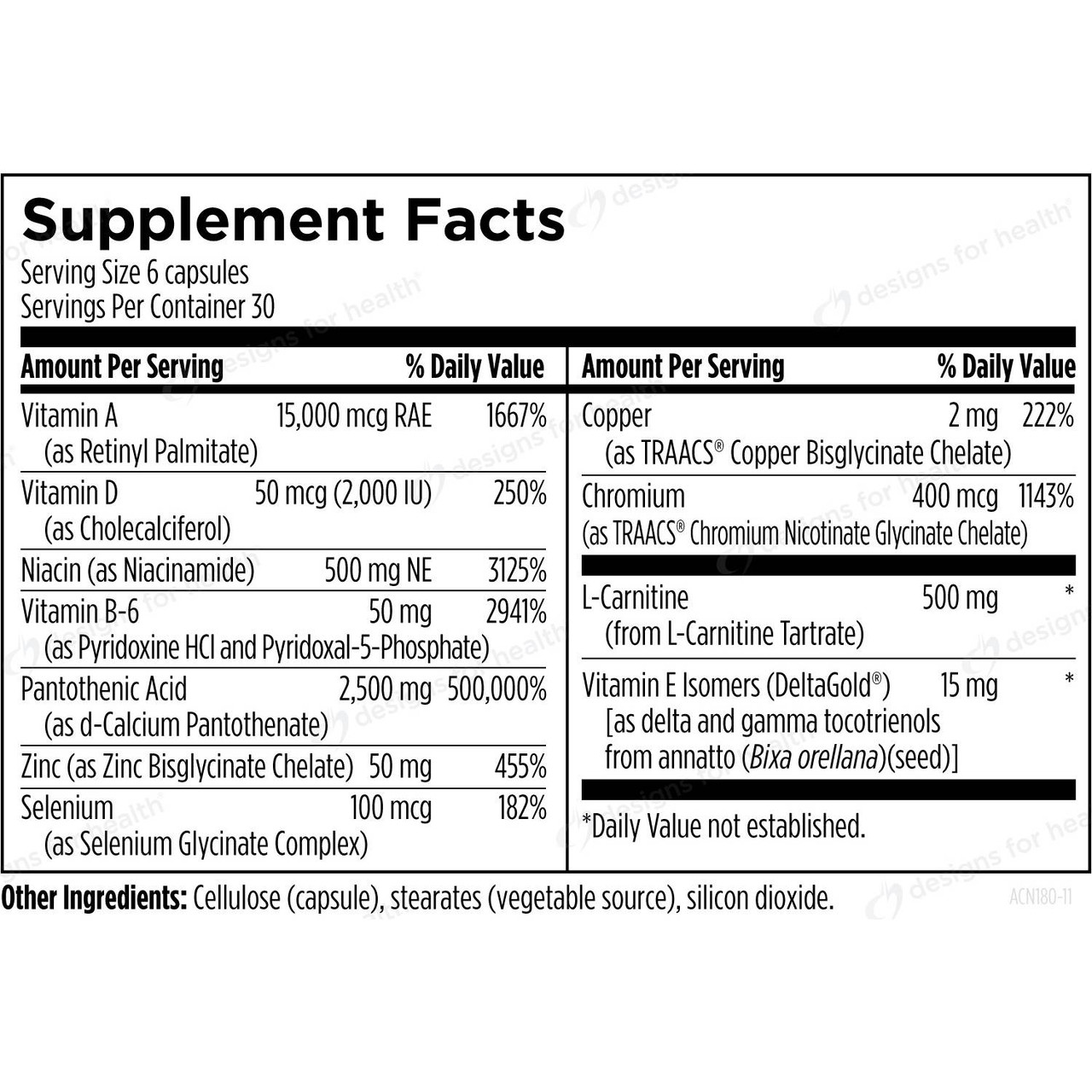 Designs for Health Acnutrol - 180 Capsules