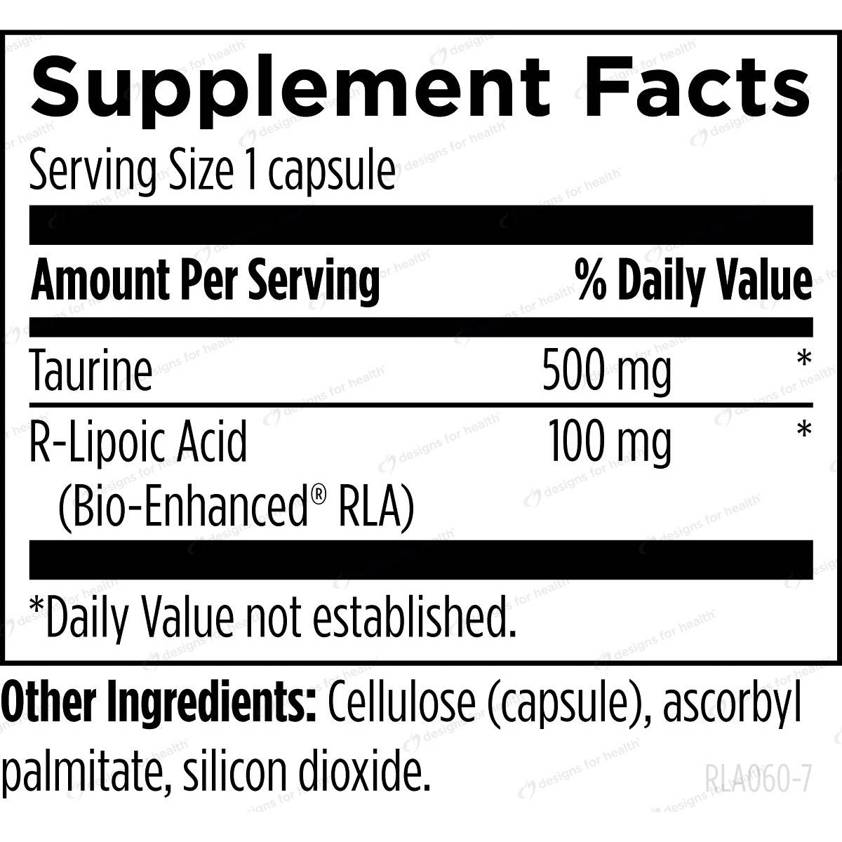 Designs for Health Stabilized R-Lipoic Acid Supreme - 60 Capsules