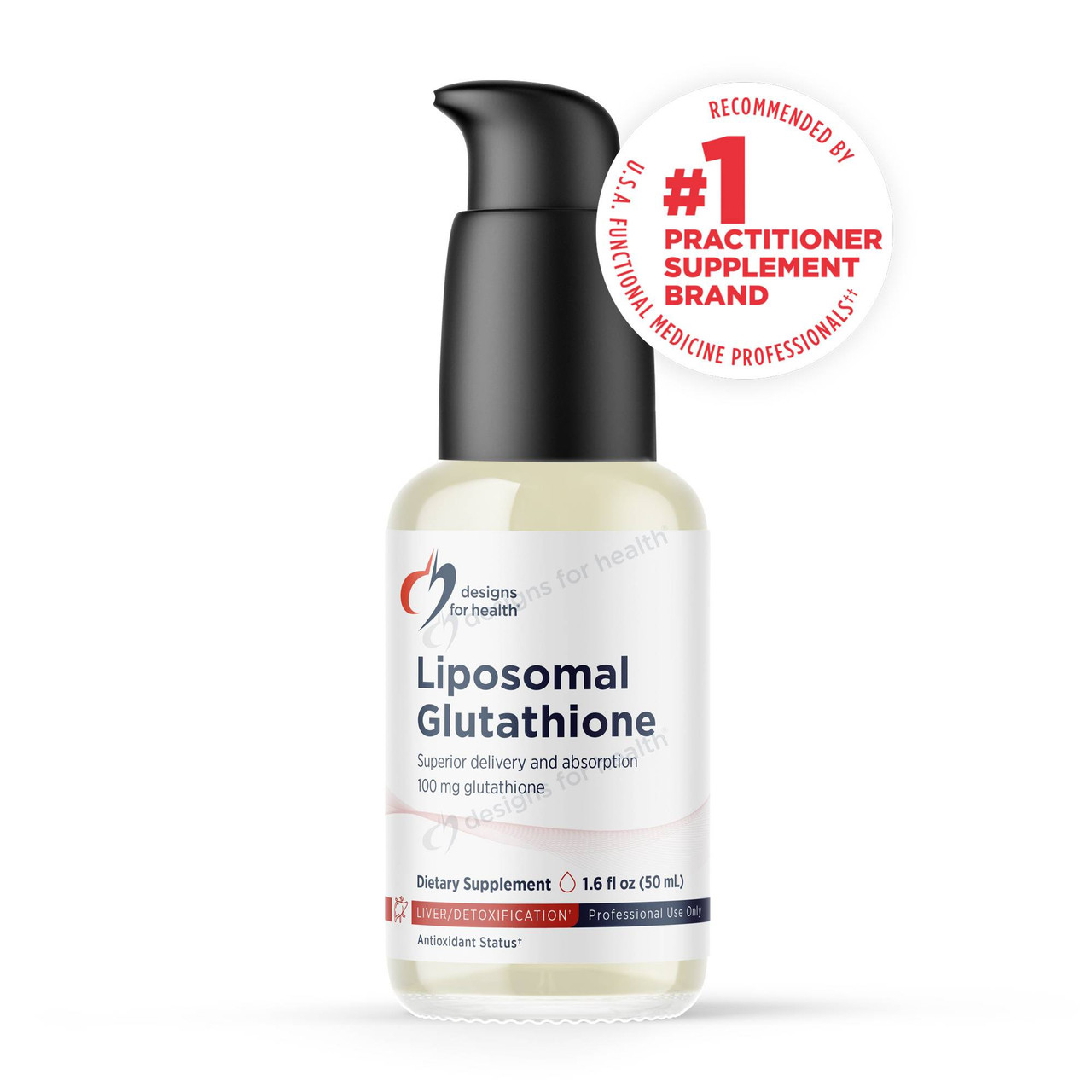 Designs for Health Liposomal Glutathione - Lemon-Peppermint - 1.6 Fl Oz (50 Ml) Liquid