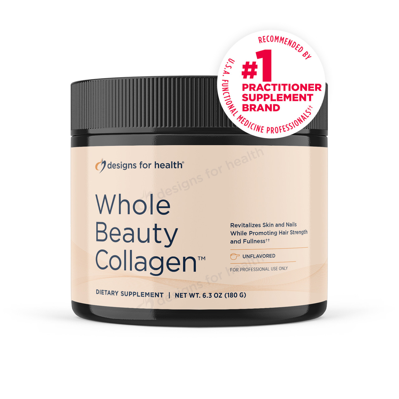 Designs for Health Whole Beauty Collagen - 180 G (6.3 Oz) Powder DSHL07376 41.49