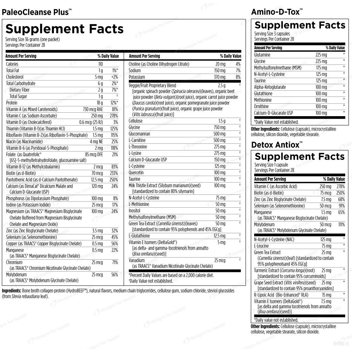 Designs for Health PaleoCleanse Plus Detox Program