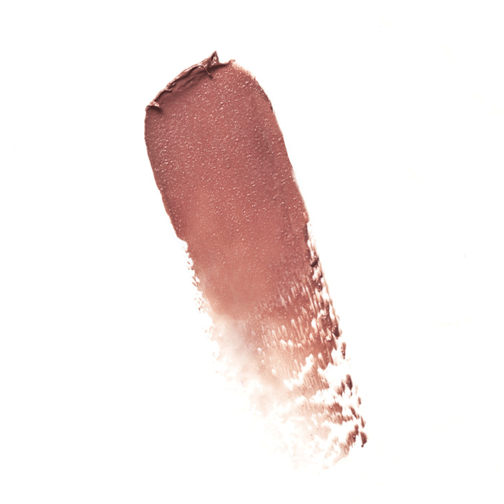 Swatch of shimmery mauve rose Youngblood Lipstick