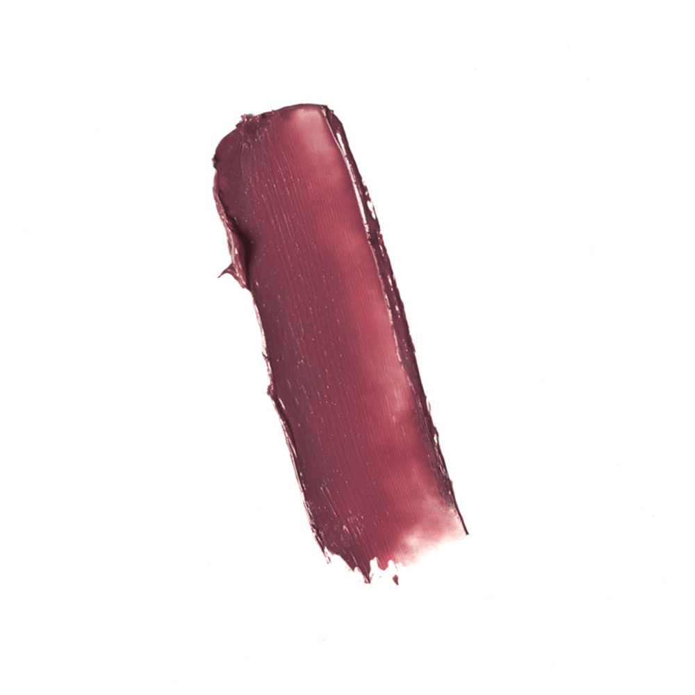 Swatch of deep plum Youngblood Lipstick