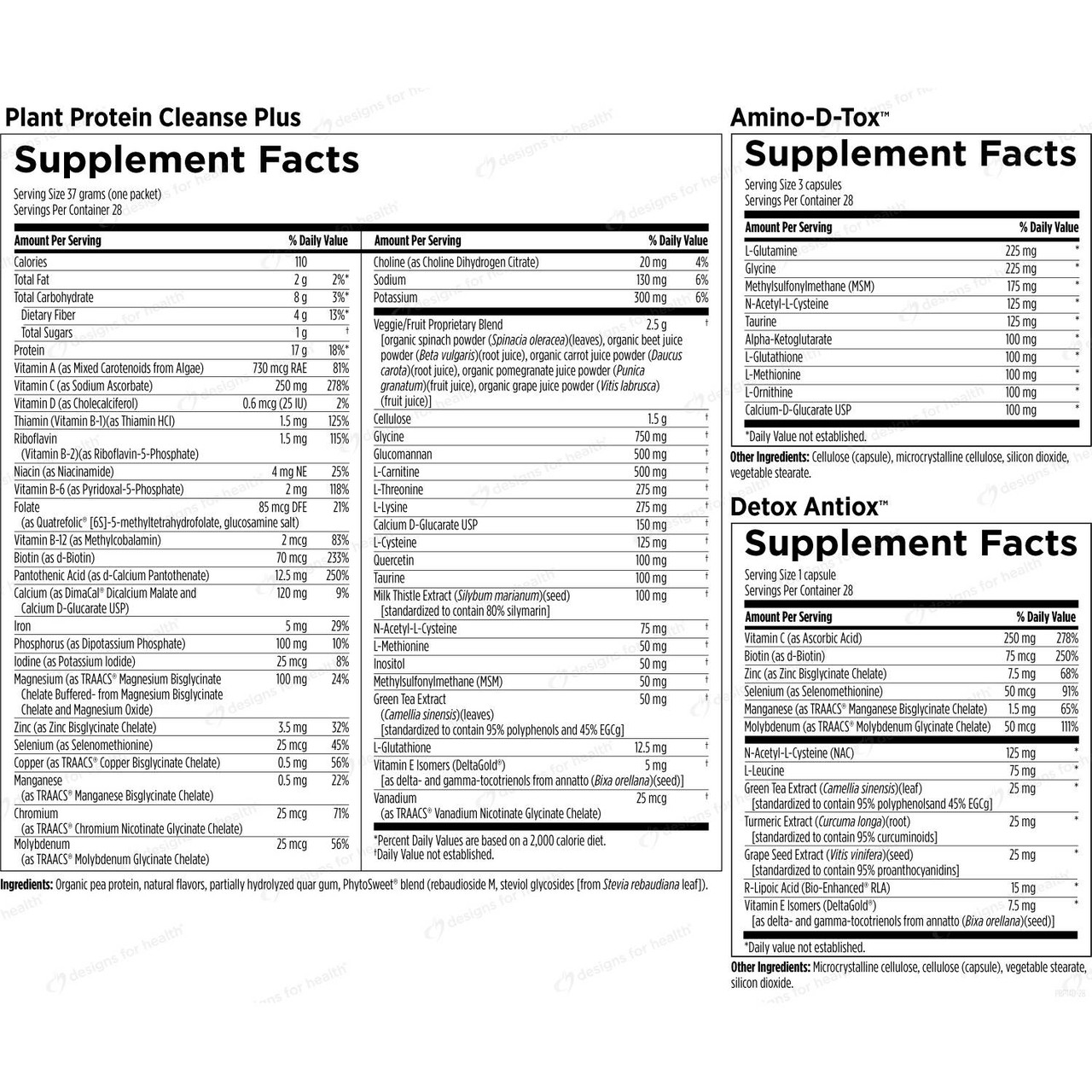 Designs for Health Plant Protein Cleanse Plus Detox Program