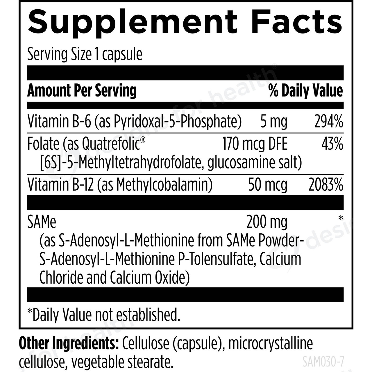 Designs for Health SAMe