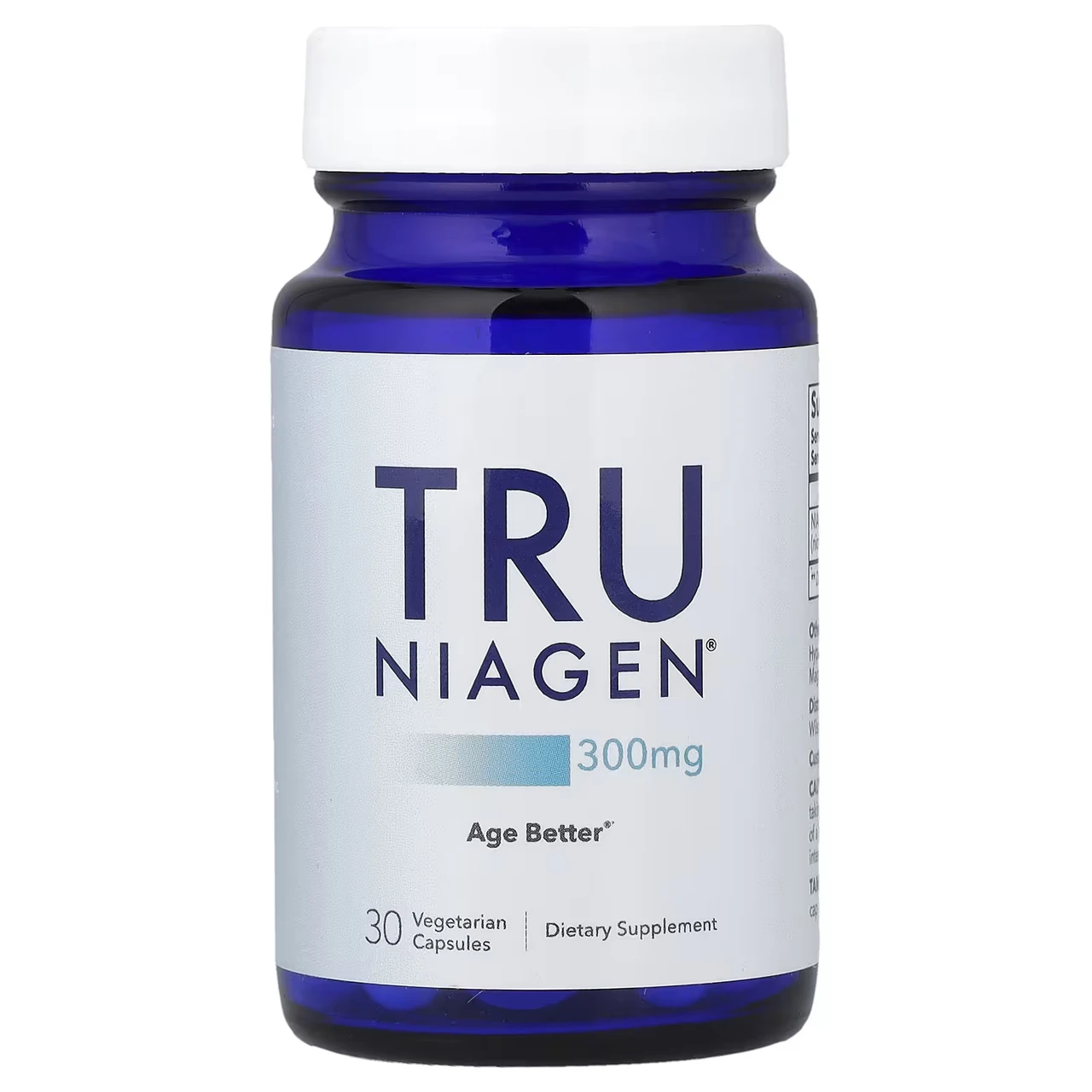 Tru Niagen 300 mg 30 capsules blue bottle