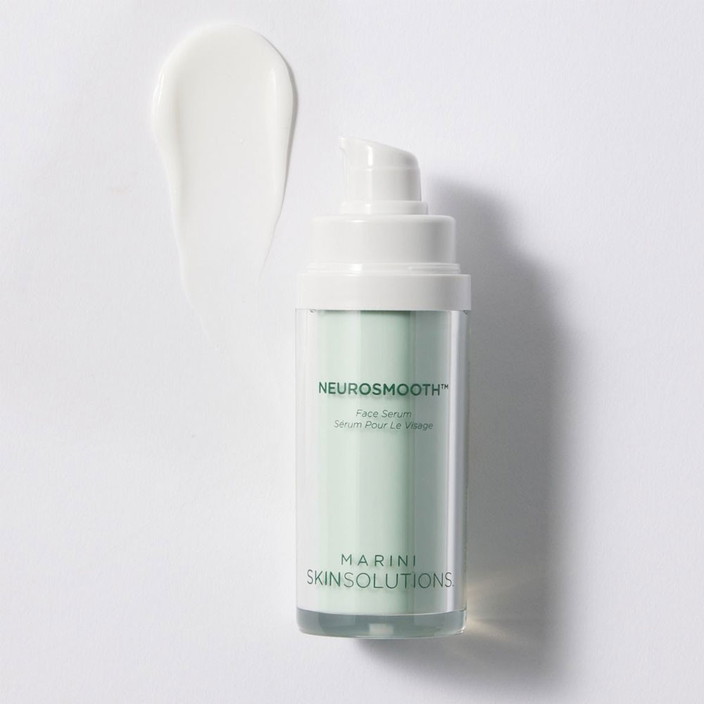 Serum bottle under a swipe of serum