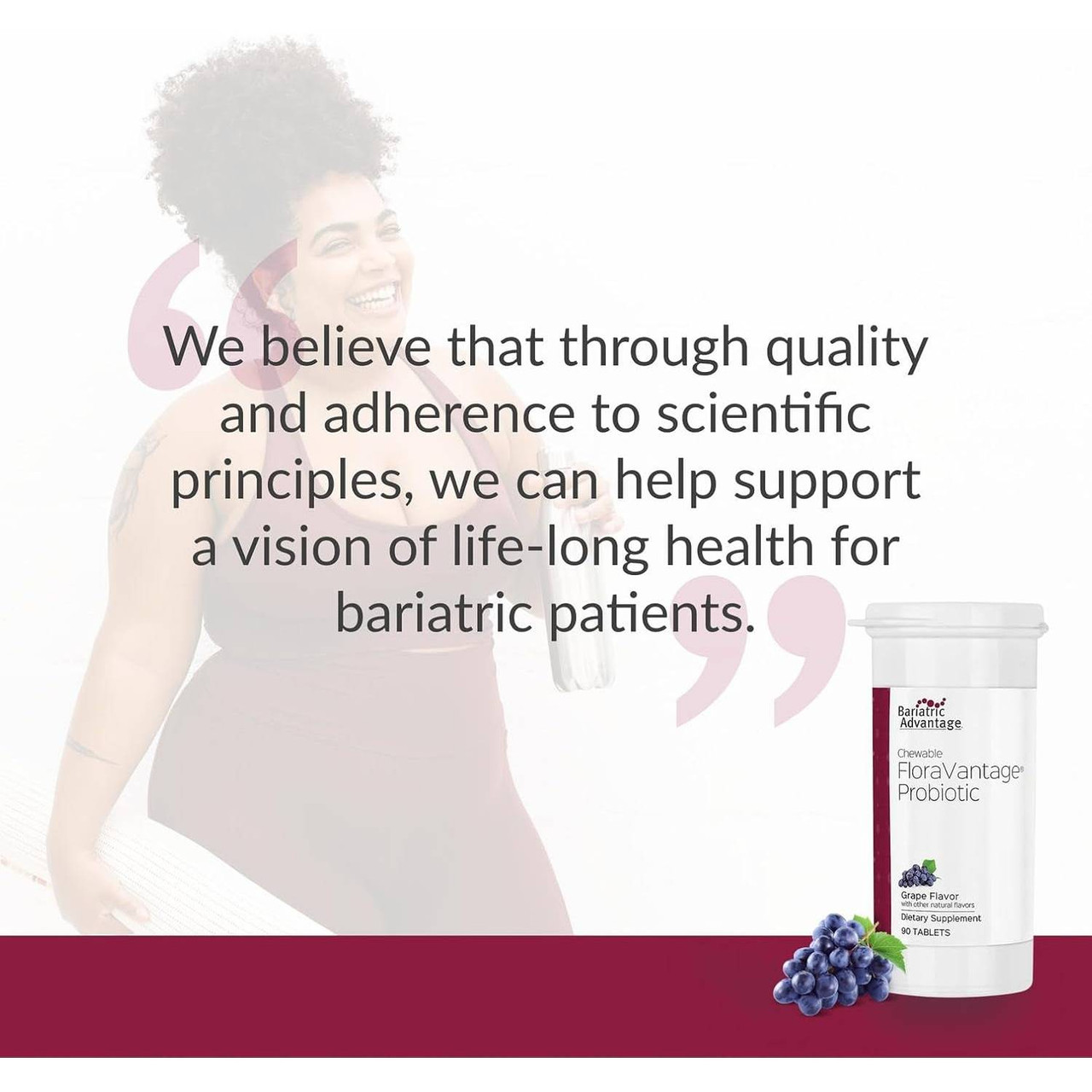 Bariatric Advantage Chewable FloraVantage Probiotic Grape - 90 Tablets