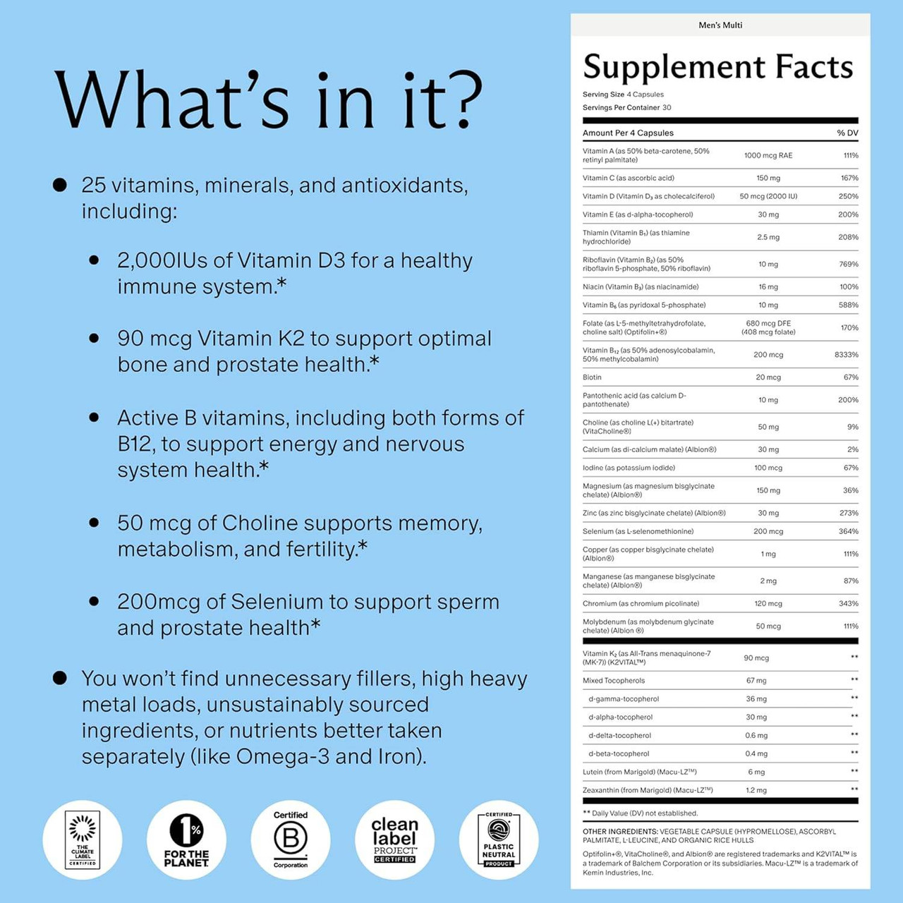 Needed Men's Multi Capsules - 120 Capsules