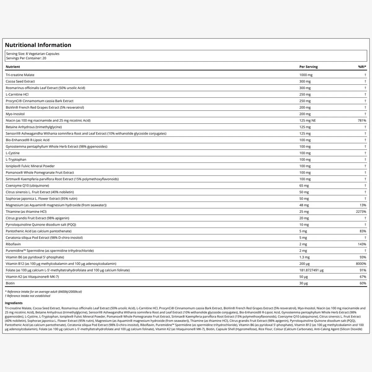 Qualia Mitochondria+ - 120 Capsules