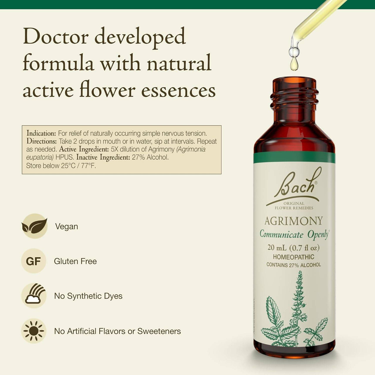Bach Agrimony - 20 Milliliters