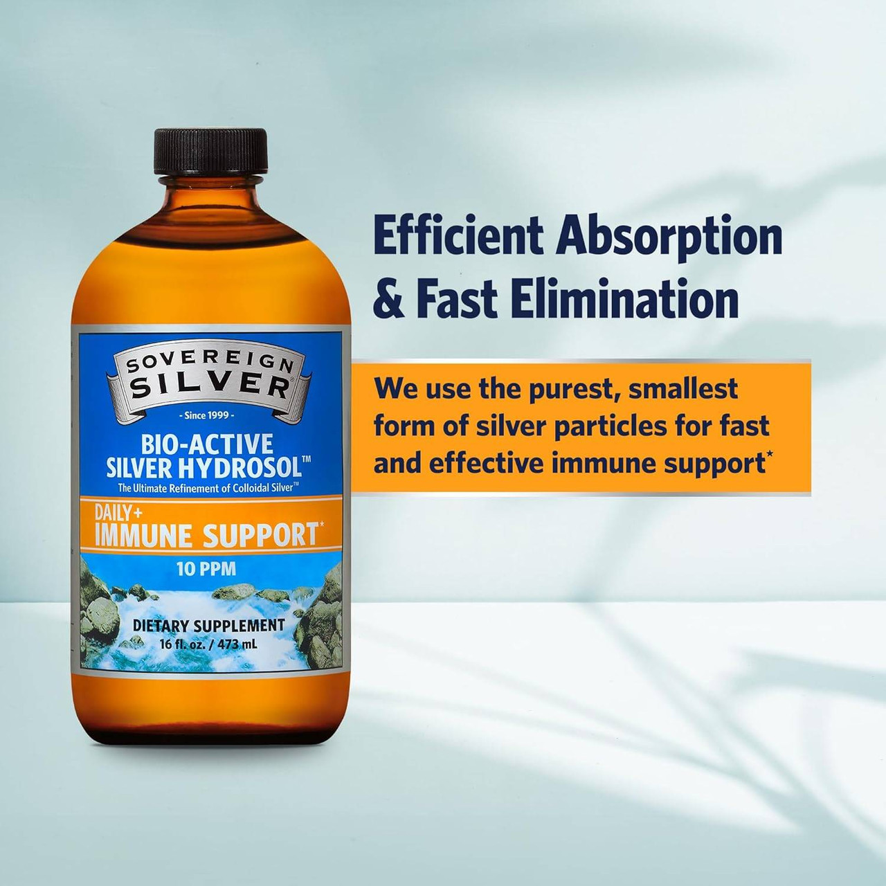 Sovereign Silver Bio-Active Silver Hydrosol Immune Screw Top - 473 Milliliters