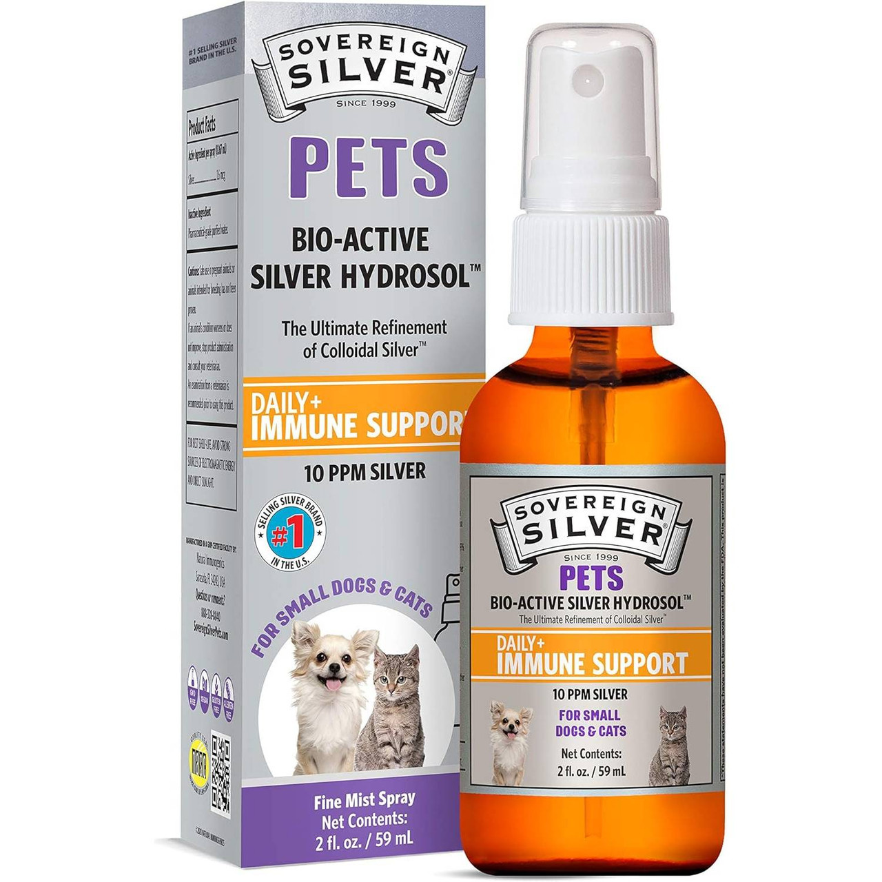 Sovereign Silver Bio-Active Silver Hydrosol Immune Pets Fine Mist Spray - 2 Ounces SVSL33354 14.99