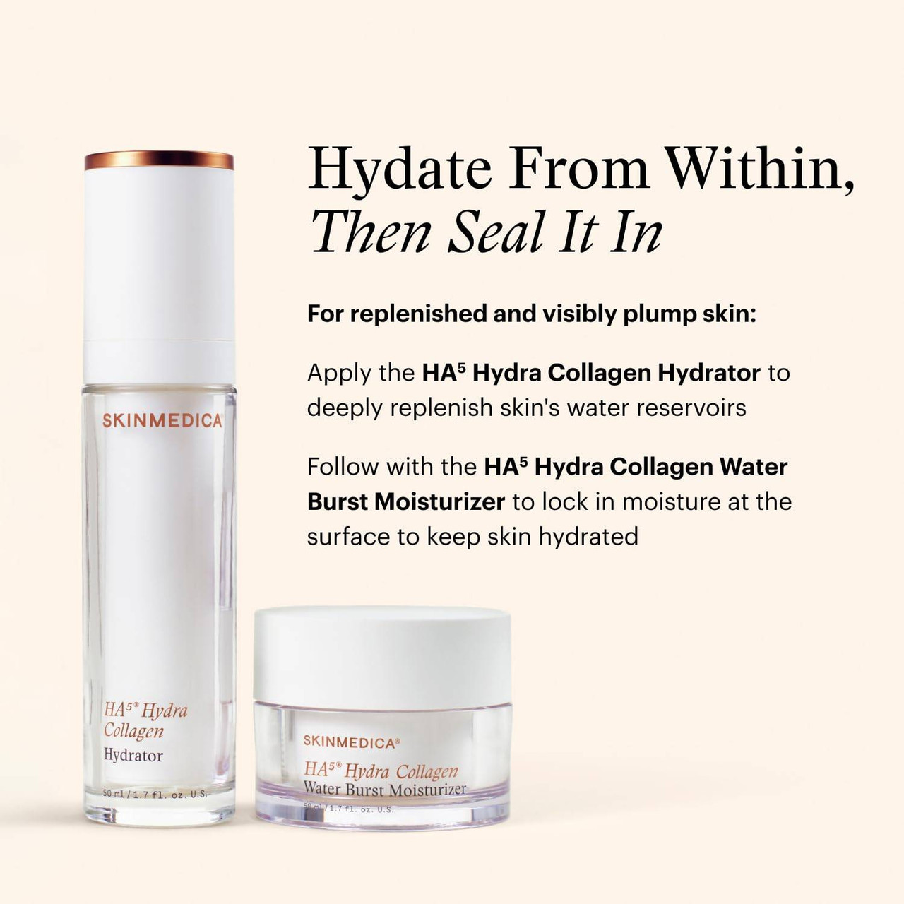 HA5 Hydra Collagen Hydrator and Water Burst Moisturizer routine pairing