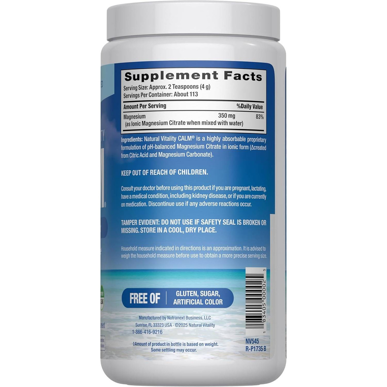 Natural Vitality CALM Magnesium Citrate Powder