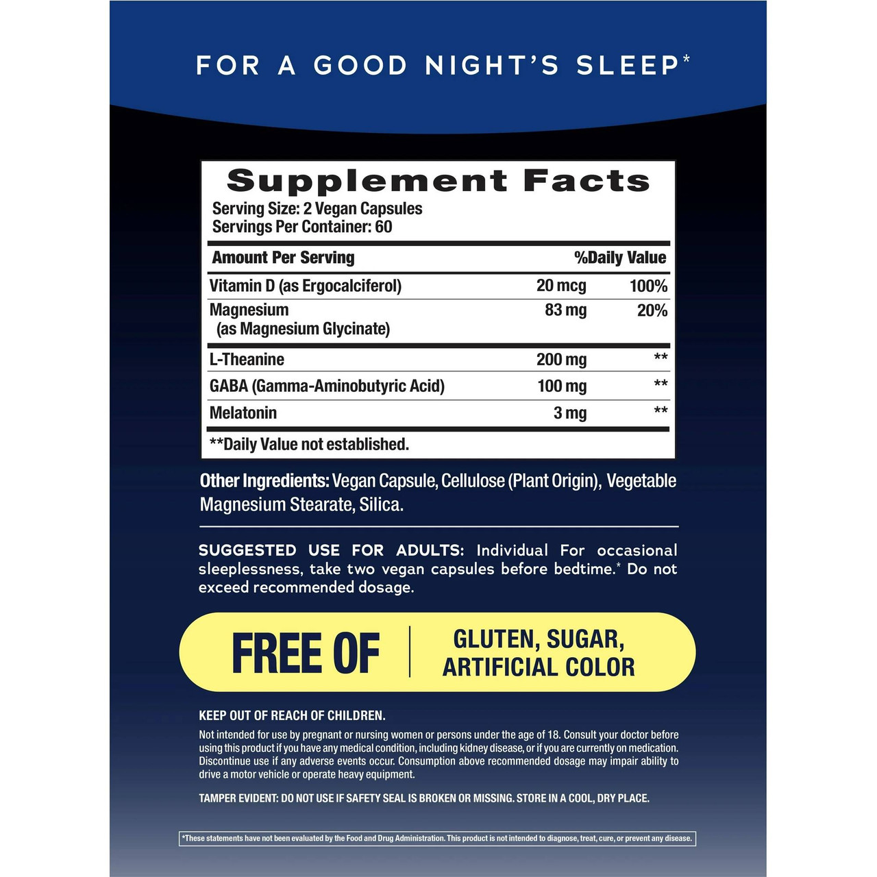 Natural Vitality CALM Sleep Magnesium Citrate & Melatonin Capsules