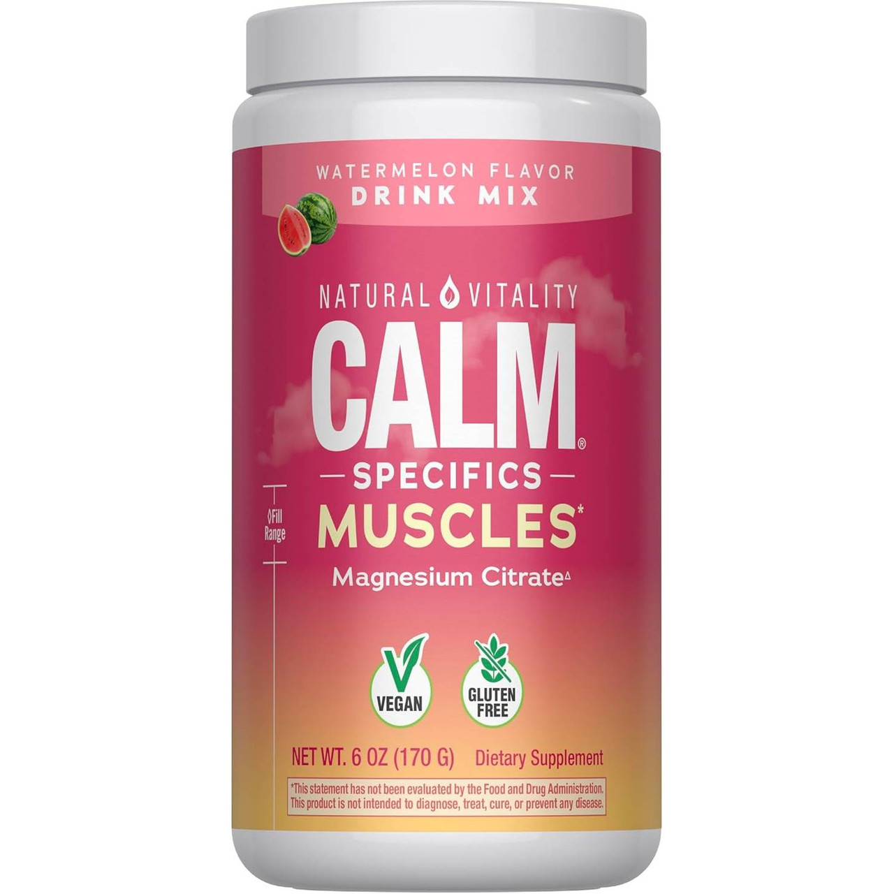 Natural Vitality CALM Muscles Watermelon Powder - 6 Ounces