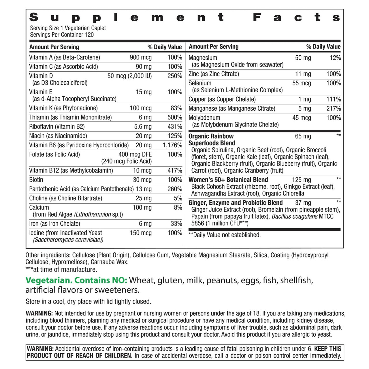 Rainbow Light Women's One 50+