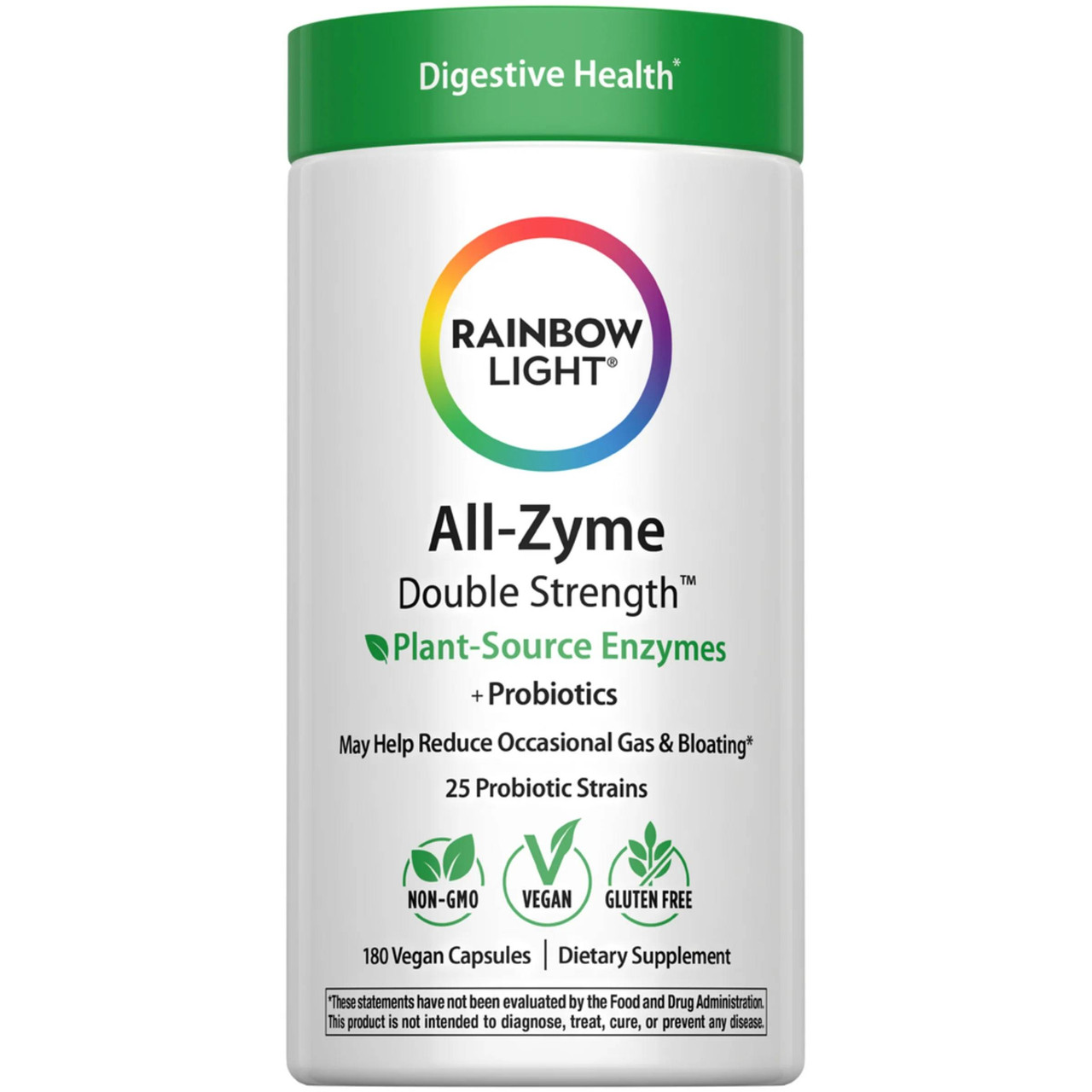 All-Zyme Double Strength digestive health Non-GMO Project vegan bottle shot