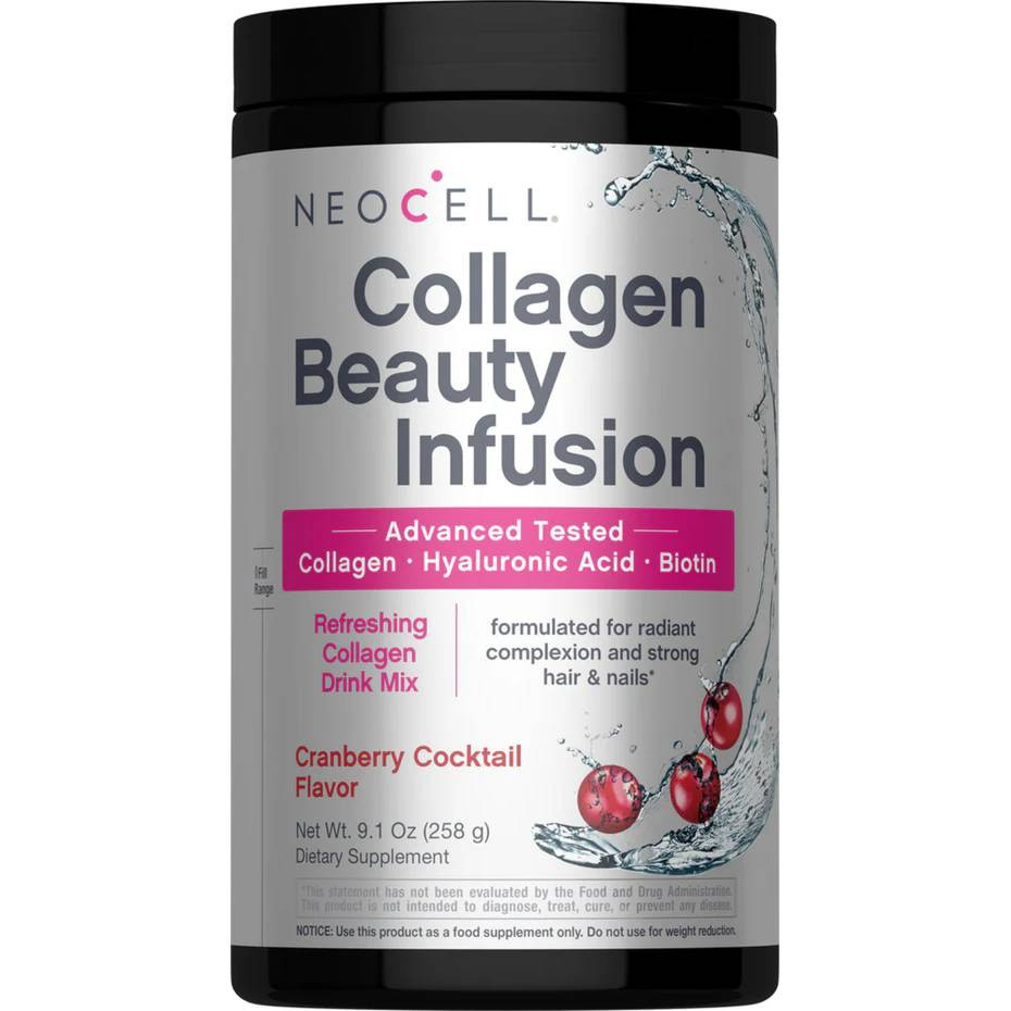 NeoCell Collagen Beauty Infusion cranberry cocktail powder canister